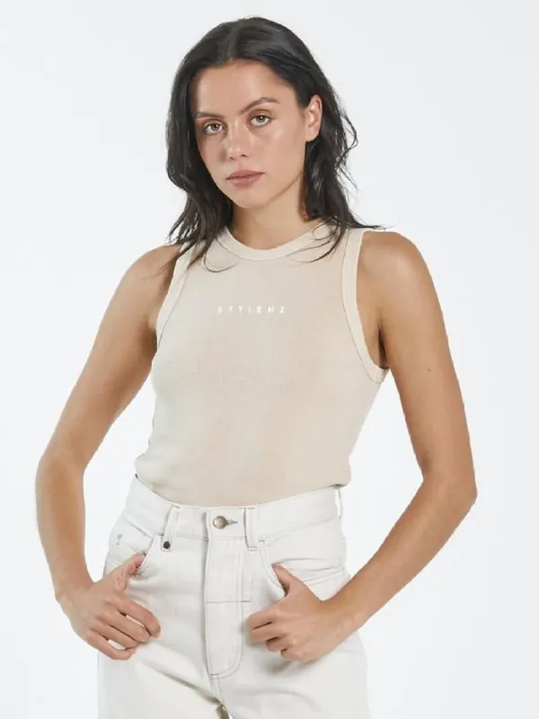 Minimal Thrills Racer Front Tank - Nude sold by Thrills