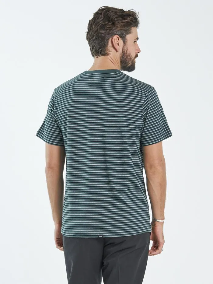 Two Tone Stripe Merch Fit Tee - Vintage Teal sold by Thrills product image thumbnail 2