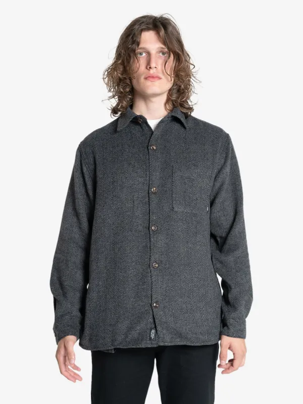 United Front Long Sleeve Flannel - Black sold by Thrills