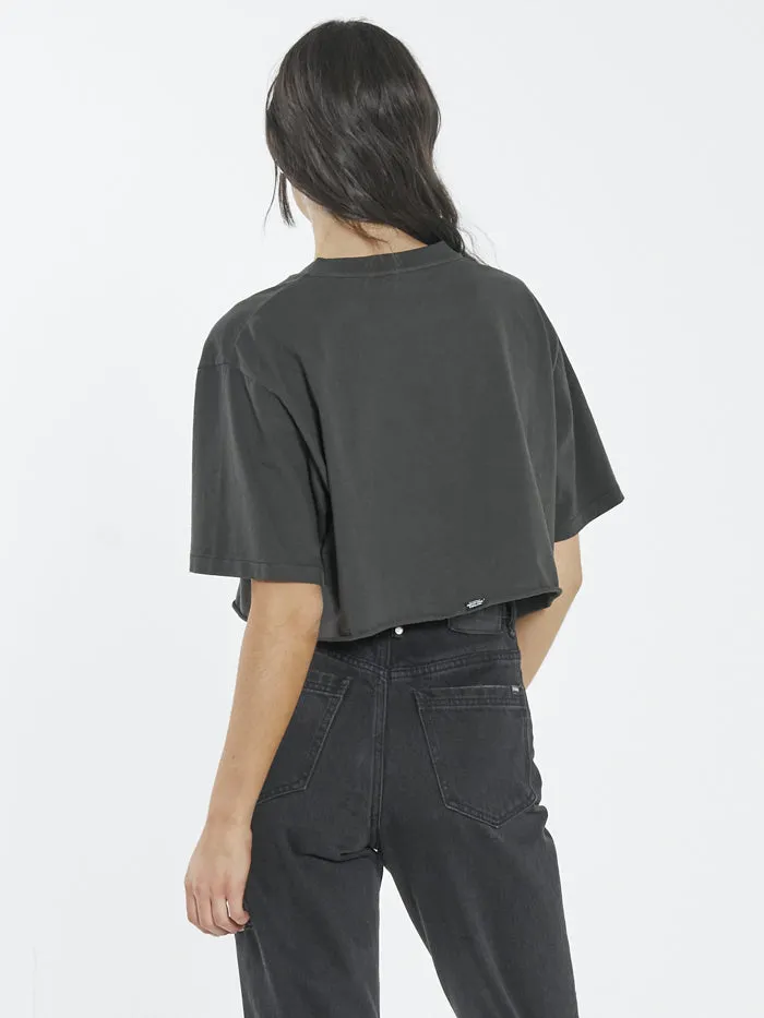 Delirium Merch Super Crop Tee - Oil Green sold by Thrills product image thumbnail 2