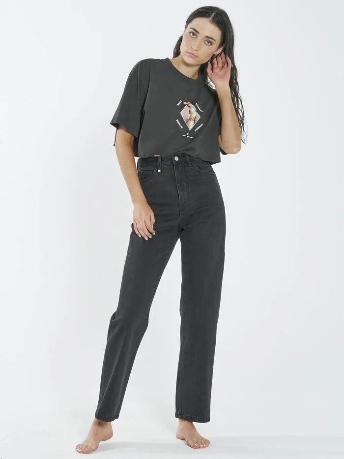 Delirium Merch Super Crop Tee - Oil Green sold by Thrills product image thumbnail 3
