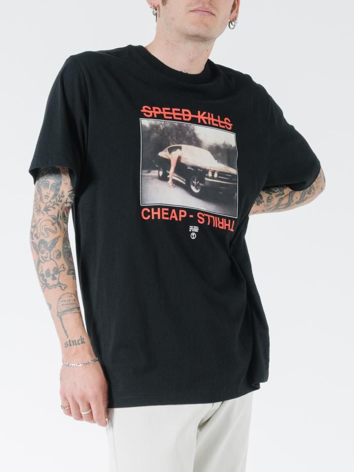 Speed Kills Merch Fit Tee - Black sold by Thrills product image thumbnail 4