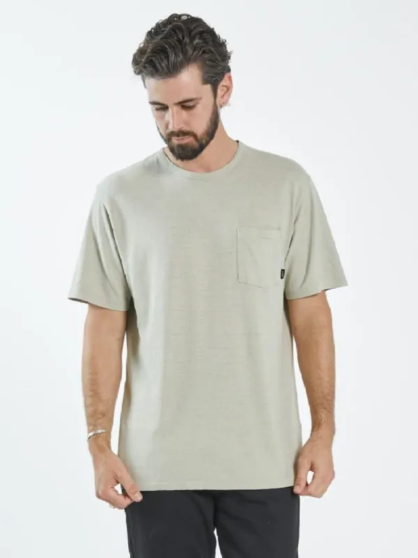 Hemp Lightweight Merch Fit Pocket Tee - Eucalyptus sold by Thrills
