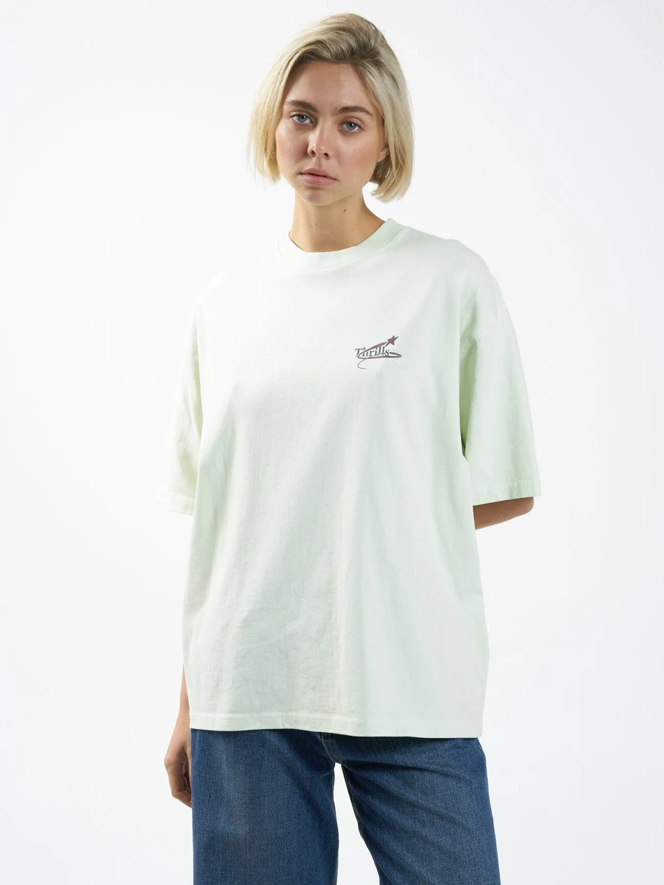 Earths Vibrations Oversized Tee - Washed Mint sold by Thrills