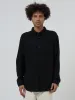 Hemp Minimal Thrills Oversize Long Sleeve Shirt - Black sold by Thrills