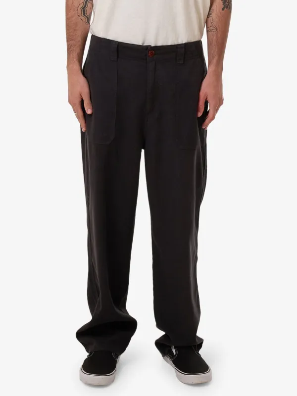Hemp Thrills Slacker Utility Pant - Black sold by Thrills