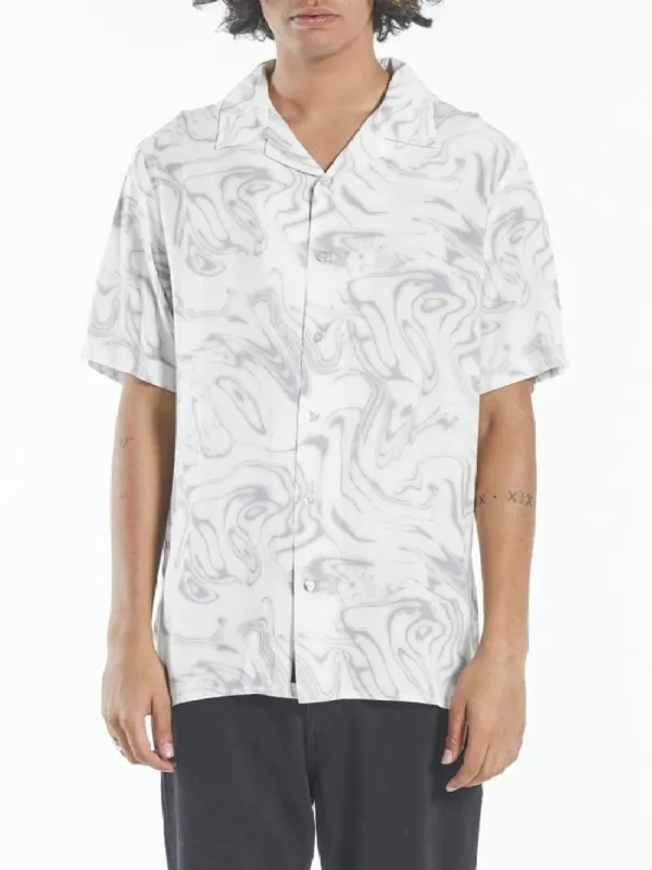 Marbled Paradise Bowling Shirt - Tofu sold by Thrills
