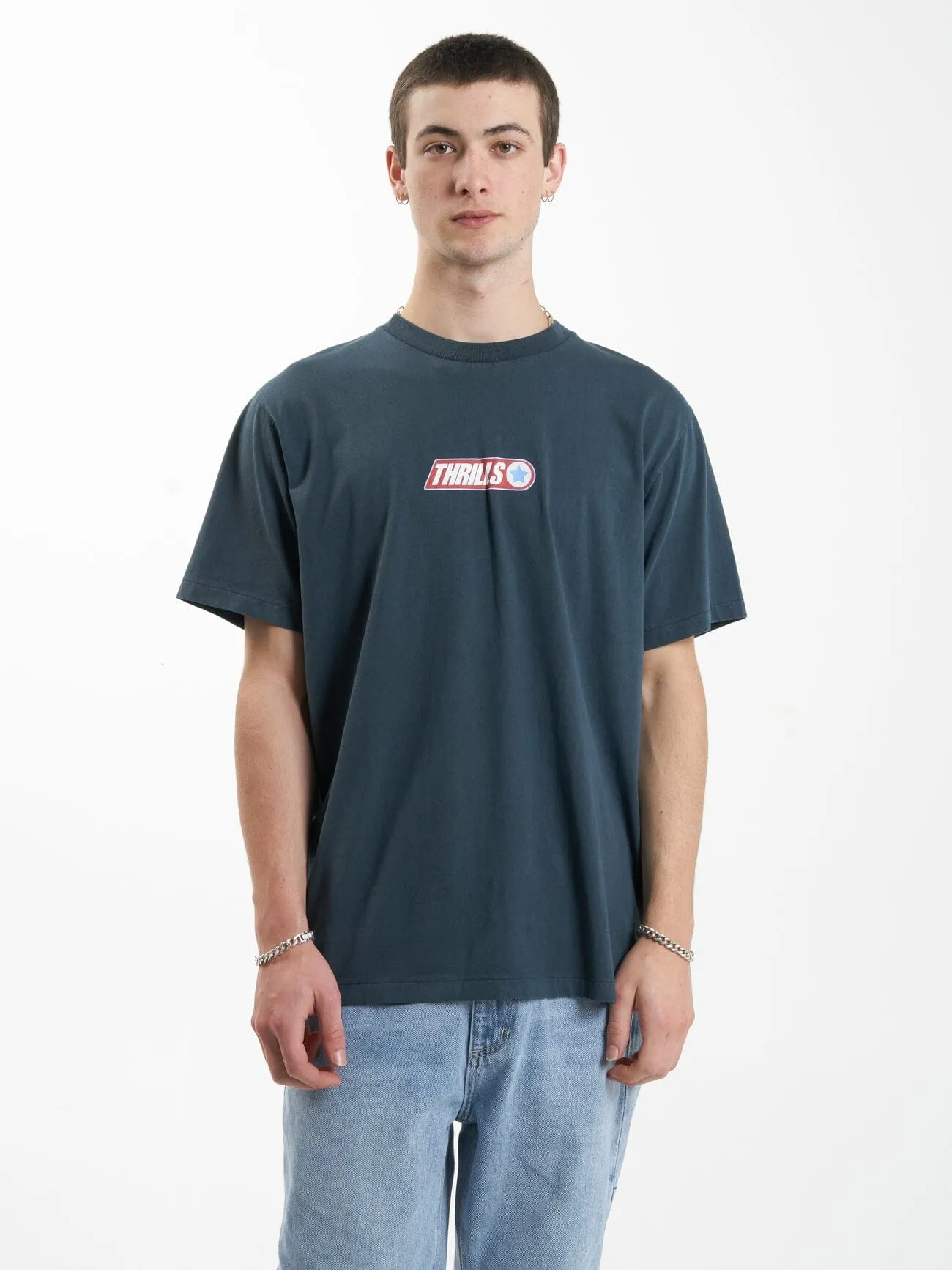 Wisdom Merch Fit Tee - Petrol sold by Thrills