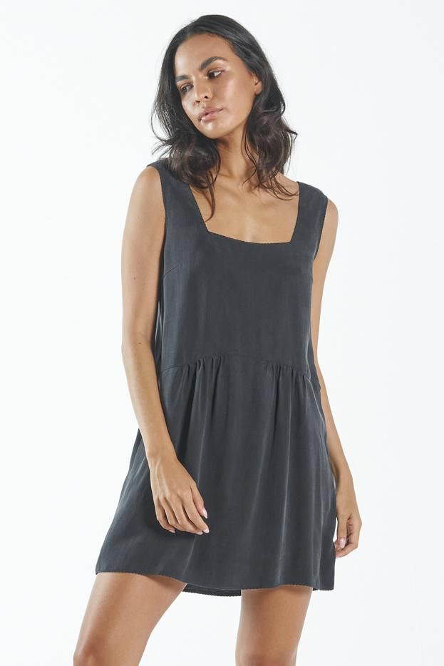 Harriet Square Slip Dress - Antique Black sold by Thrills product image thumbnail 4