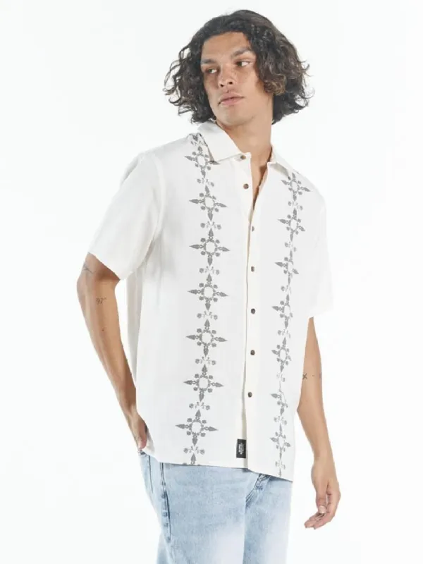 Hippie Pit Short Sleeve Shirt - Heritage White sold by Thrills