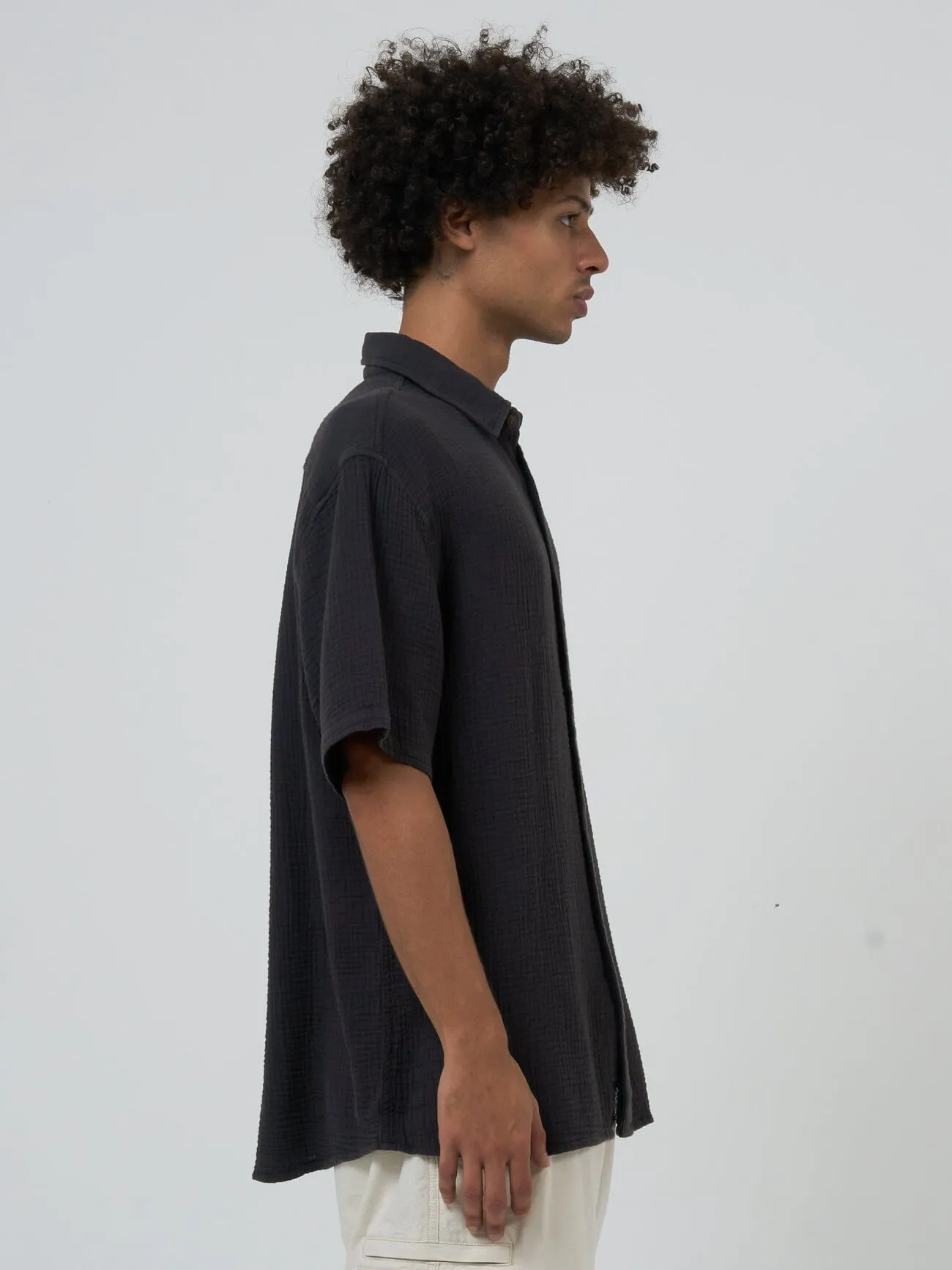 Minimal Thrills Seersucker Short Sleeve Shirt - Merch Black sold by Thrills product image thumbnail 3