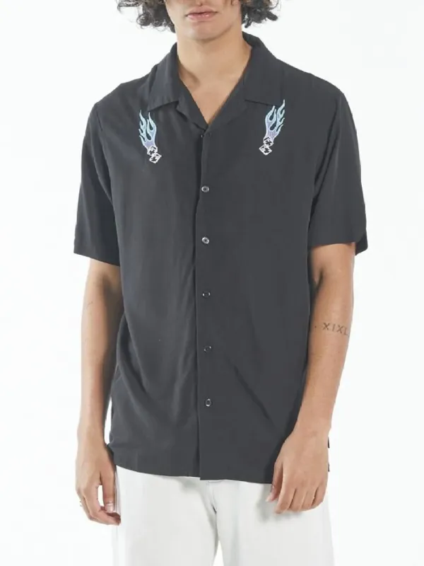 Roll 'Em Bowling Shirt - Black sold by Thrills