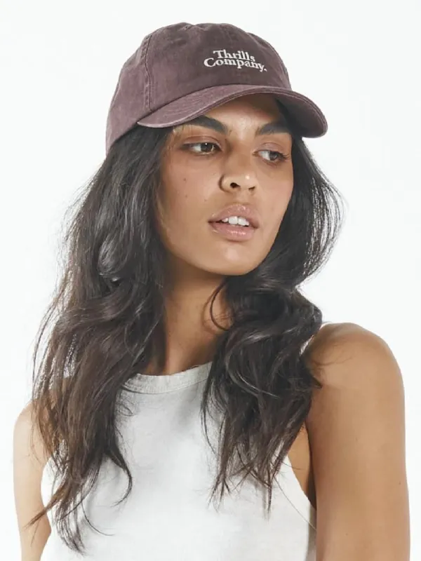 Contrasting Stack 6 Panel Cap - Mahogany sold by Thrills