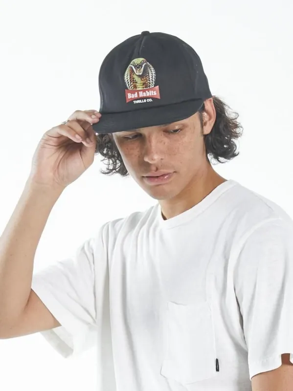 King Habits 5 Panel Cap - Merch Black sold by Thrills