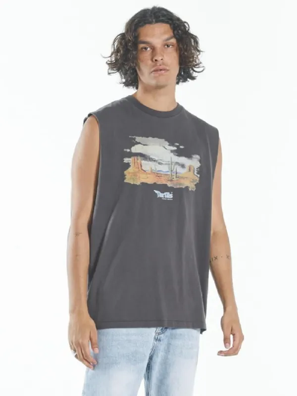 Monumental Thrills Merch Fit Muscle Tee - Vintage Black sold by Thrills