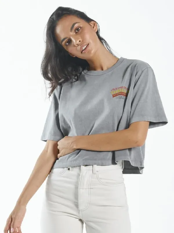 Wings of Fire Crop Merch Fit Tee - Washed Grey sold by Thrills