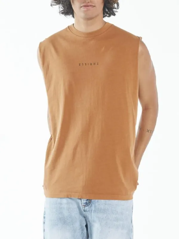 Minimal Thrills Merch Fit Muscle Tee - Spice Brown sold by Thrills