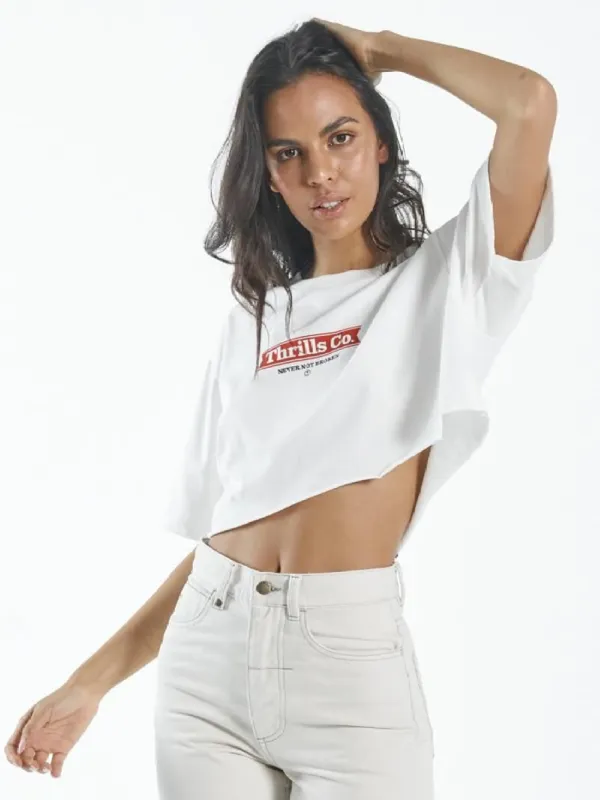 Brigade Super Crop Tee - Dirty White made by Thrills