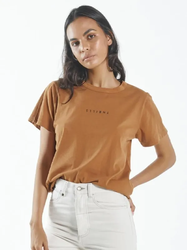 Minimal Thrills Relaxed Tee - Spice Brown sold by Thrills