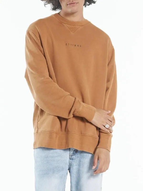 Minimal Thrills Oversize Crew - Spice Brown sold by Thrills