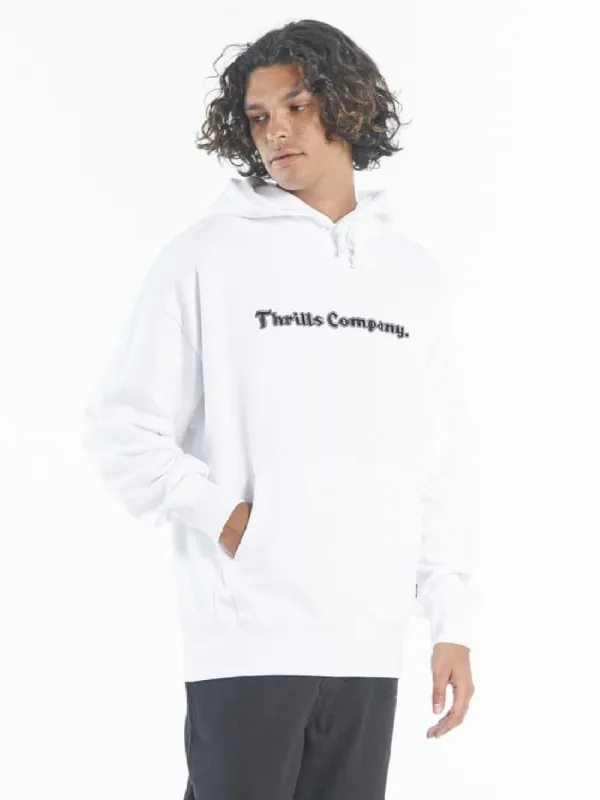 Better Days Slouch Pull On Hood - White sold by Thrills