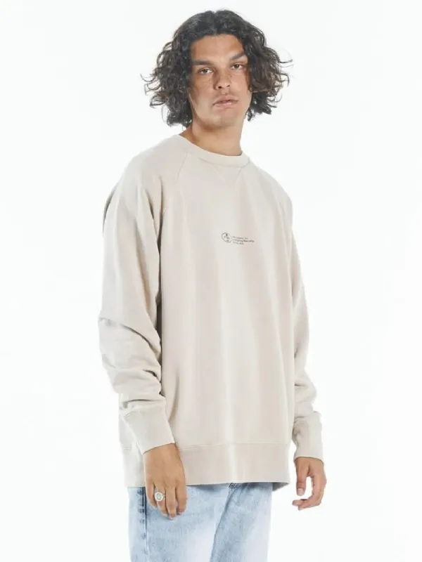 Company Alignment Oversize Raglan Crew - Aged Tan sold by Thrills