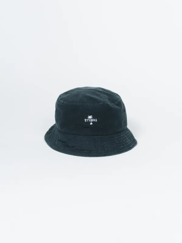 Palm Embro  Bucket Hat - Black sold by Thrills