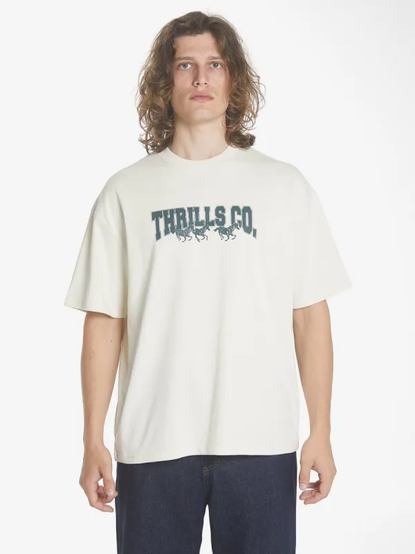 Chariot Rides On Box Fit Oversize Tee - Heritage White sold by Thrills