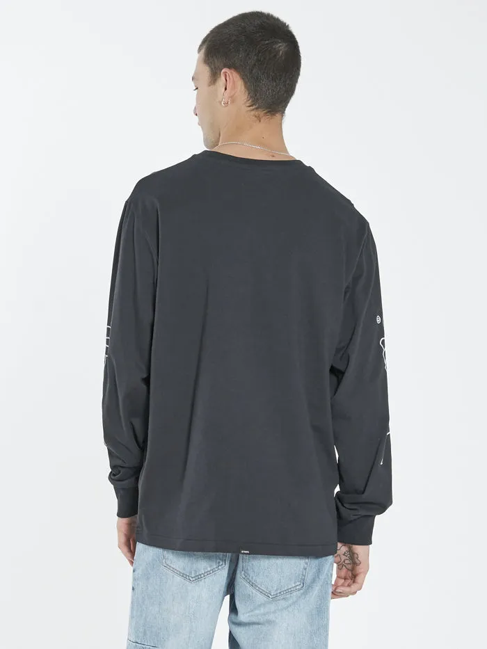 Forget Me Not Merch Fit Long Sleeve Tee - Washed Black sold by Thrills product image thumbnail 2