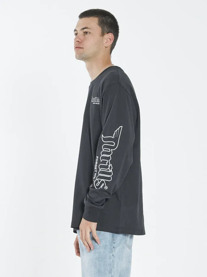 Forget Me Not Merch Fit Long Sleeve Tee - Washed Black sold by Thrills product image thumbnail 3
