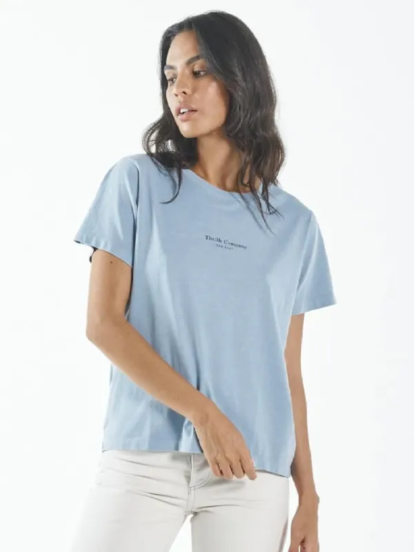 Far East Company Relaxed Tee - Steel Blue sold by Thrills