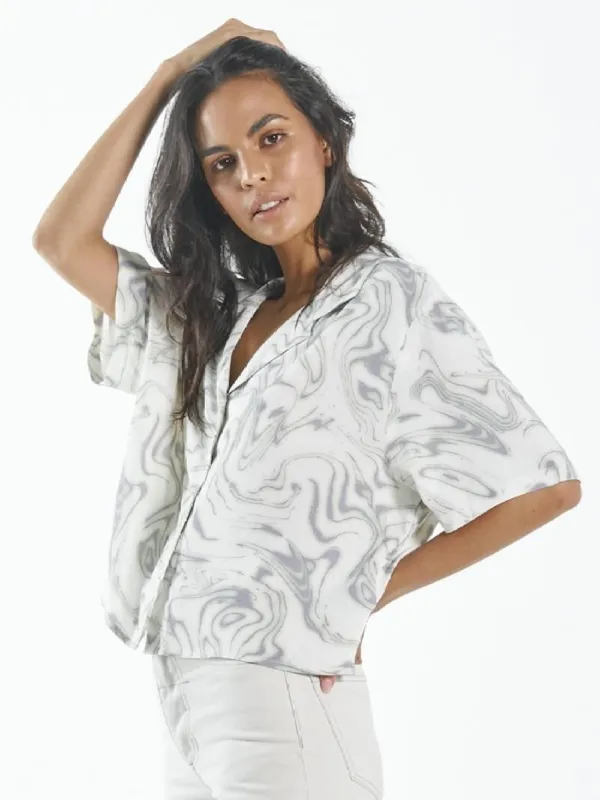 Marbled Paradise Crop Shirt - Tofu made by Thrills