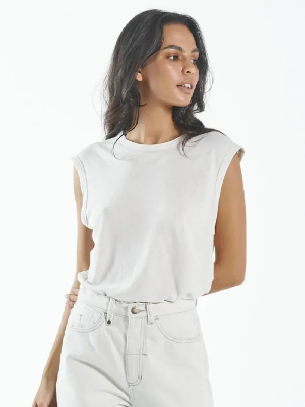 Hemp Paper Rib Tank - Tofu sold by Thrills