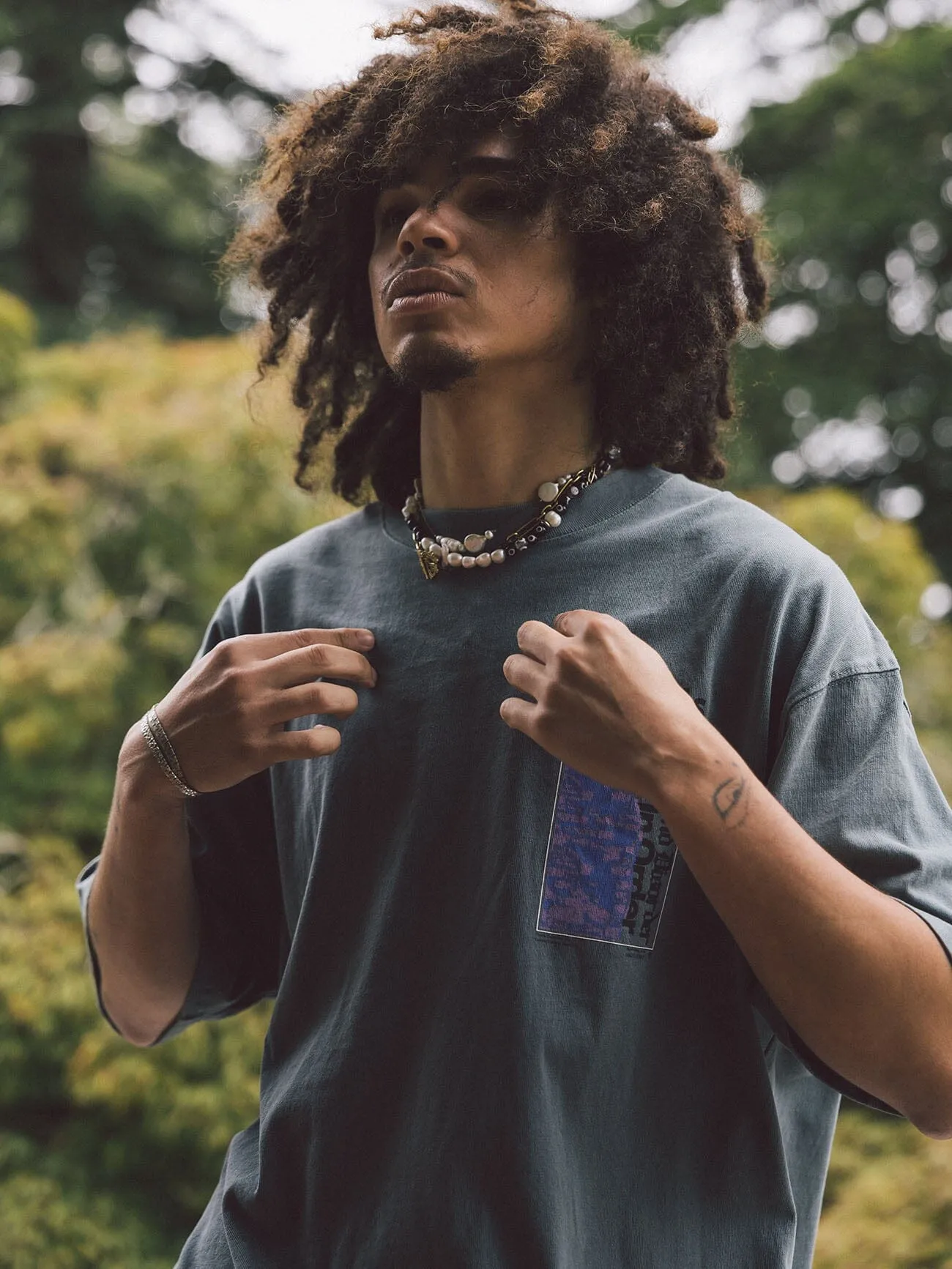 In Order Box Fit Oversize Tee - Stormy Sea sold by Thrills