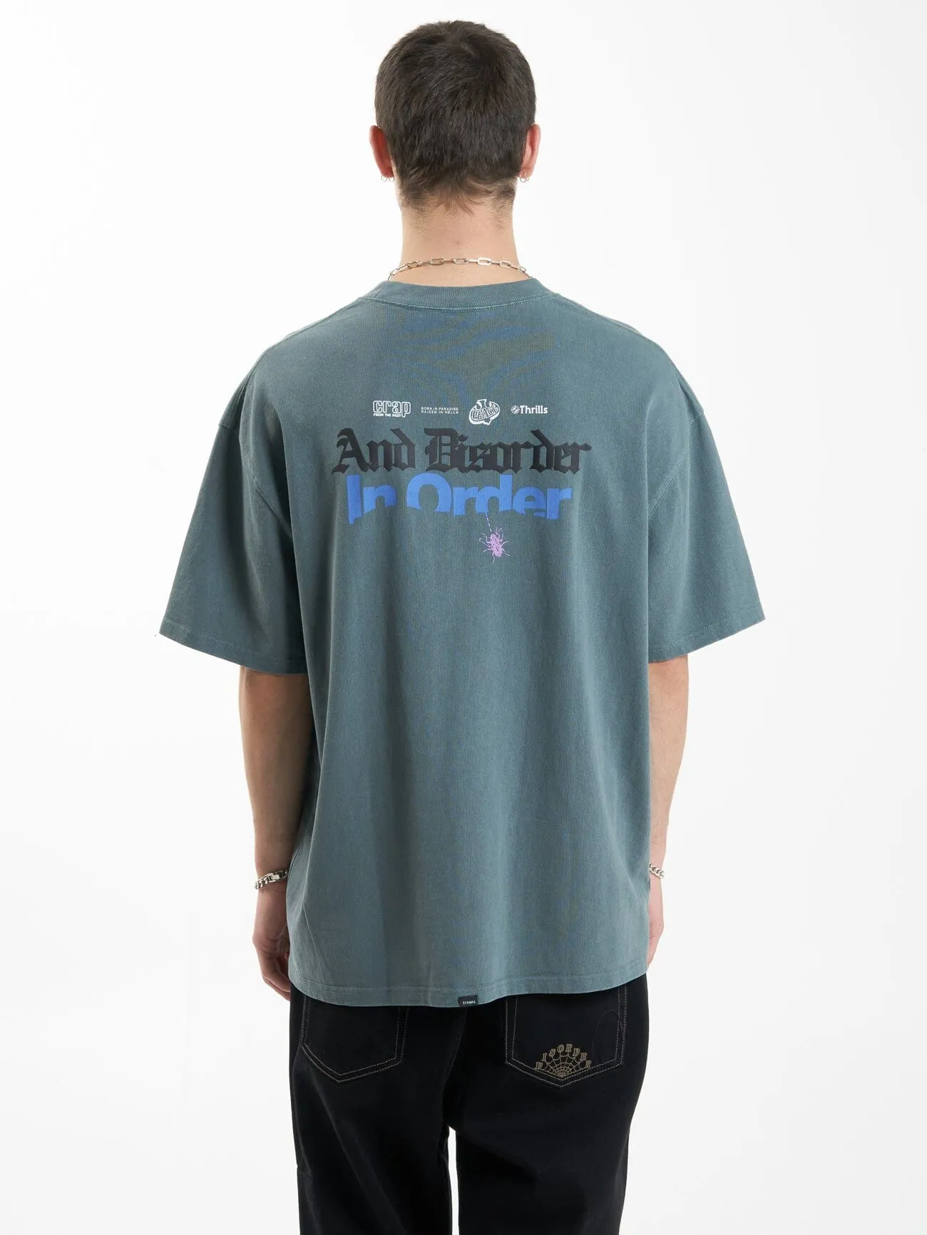 In Order Box Fit Oversize Tee - Stormy Sea sold by Thrills product image thumbnail 3