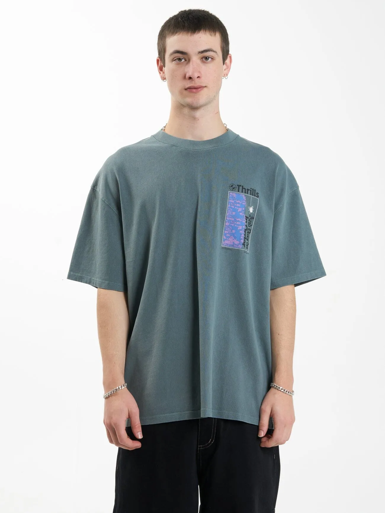 In Order Box Fit Oversize Tee - Stormy Sea sold by Thrills product image thumbnail 2
