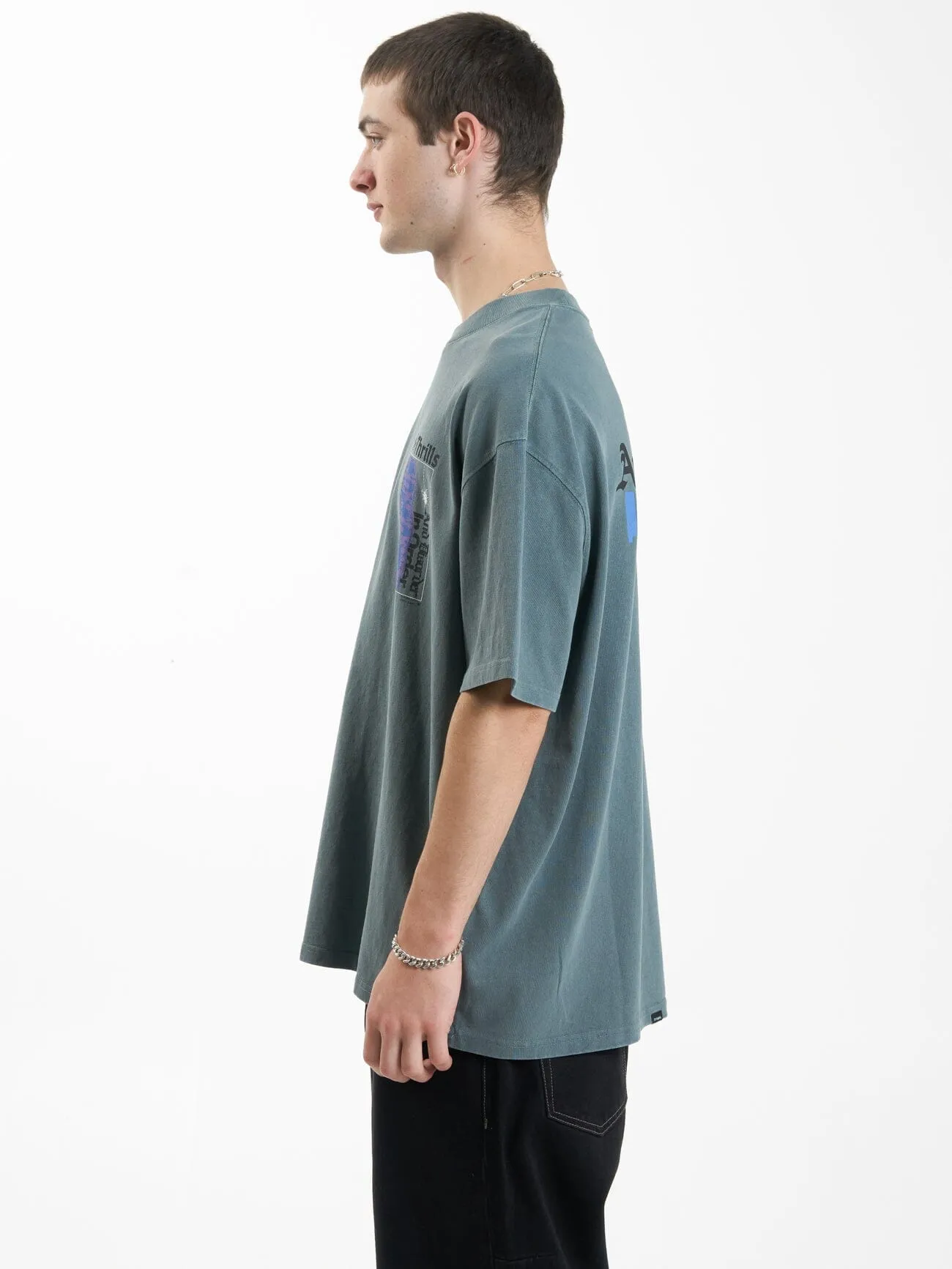 In Order Box Fit Oversize Tee - Stormy Sea sold by Thrills product image thumbnail 4