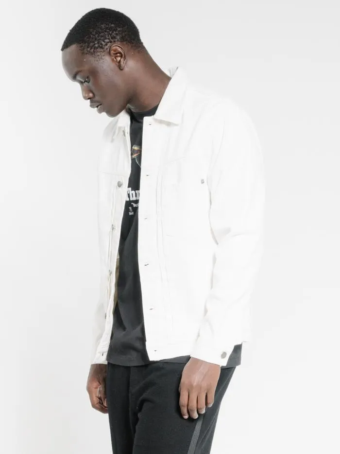 Ryder Oversized Denim Jacket - Optic White sold by Thrills