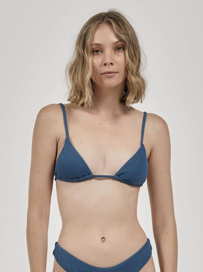 Adira Triangle Bikini Top - Botanical Blue sold by Thrills