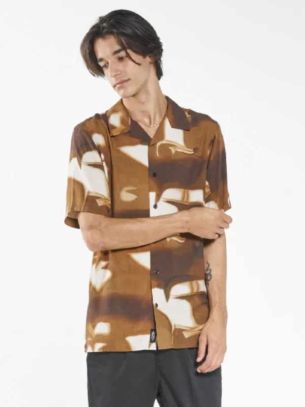 Wyldeflower Bowling Shirt  - Cocoa sold by Thrills