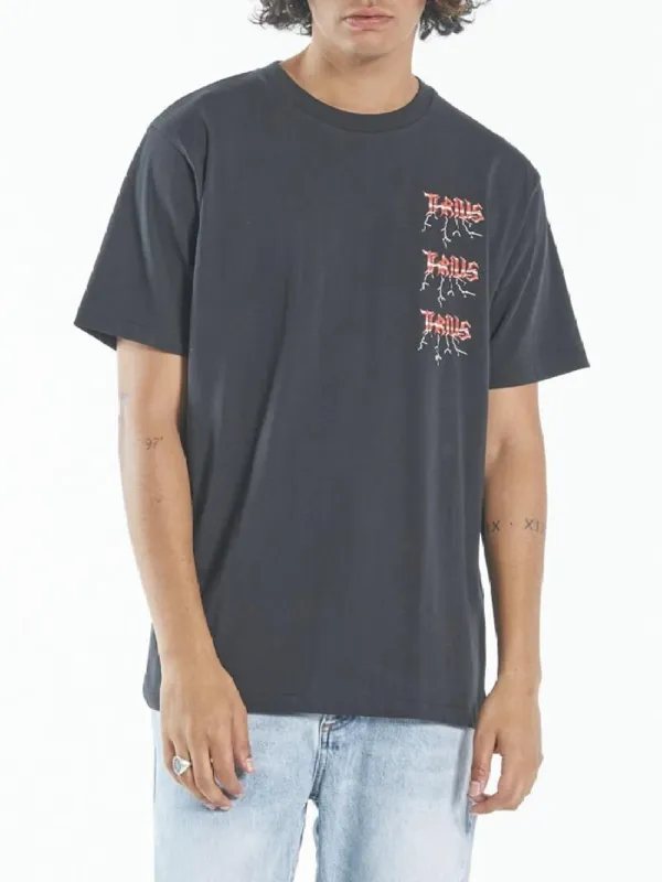Shocker Merch Fit Tee - Washed Black sold by Thrills