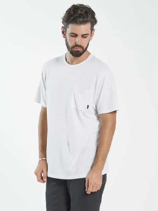 Hemp Lightweight Merch Fit Pocket Tee - Dirty White sold by Thrills