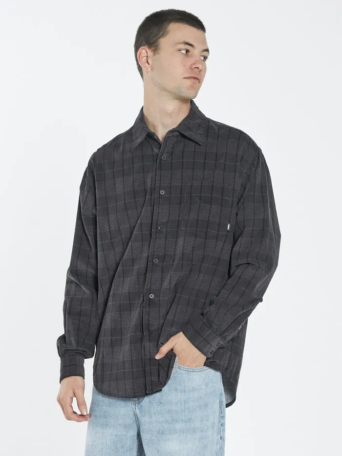 Napier Cord Long Sleeve Shirt - Black sold by Thrills
