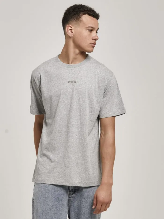 Minimal Thrills Merch Fit Tee - Grey Marle sold by Thrills