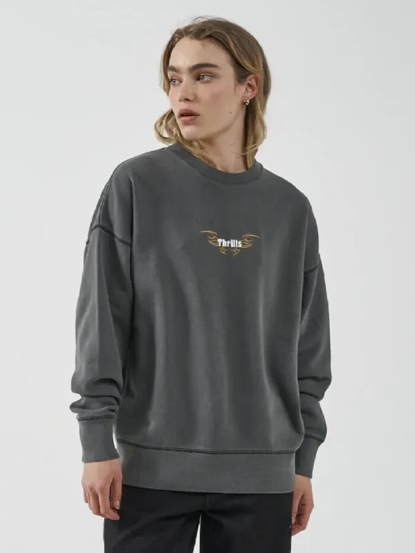 Thrills Golden Wings Slouch Crew - Merch Black sold by Thrills