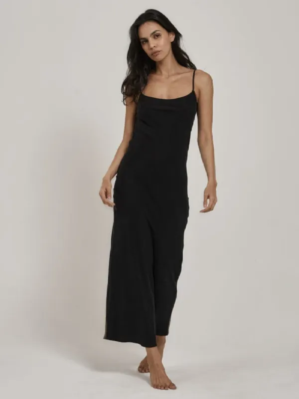 Naomi Slip Dress - Antique Black sold by Thrills