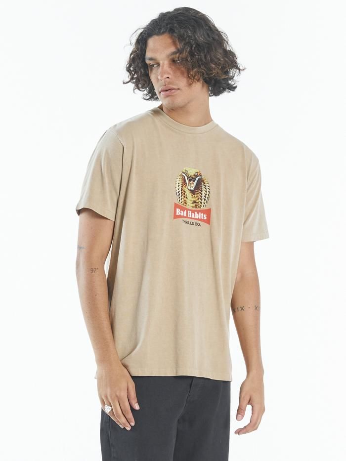 King Habits Merch Fit Tee - Washed Tan sold by Thrills