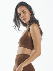 Claire Knitted Crop Top - Cocoa sold by Thrills
