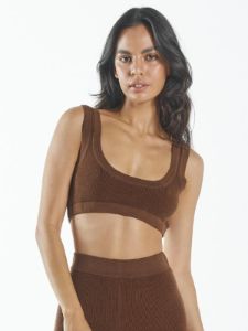Claire Knitted Crop Top - Cocoa sold by Thrills