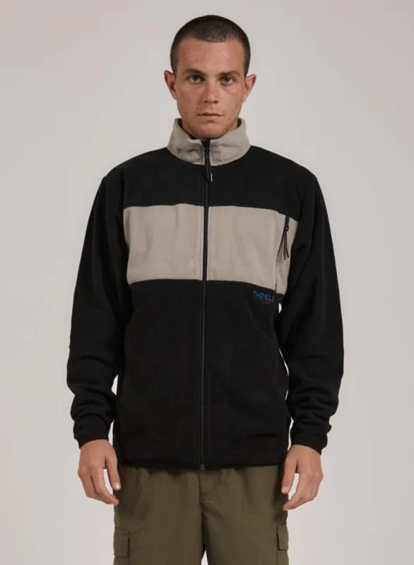 Going The Distance Zip Polar Fleece Jacket - Black sold by Thrills